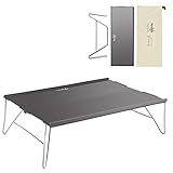 Tentock Ultraleichter Campingtisch Mini-Klapptisch Tragbarer Klapptisch mit Aluminium-Tischplatte Multifunktional Angeltisch Picknicktisch f¨¹r Outdoor Wandern Strand Reisen (Gray)