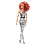 Barbie HBX94 - Signature Barbie-Puppe (rote lockige Haare, klassische Körperform), voll bewegliche Modepuppe, Spielzeug Geschenk für Sammler ab 6 Jahren