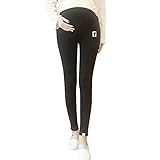 IQYU Umstandsleggings Thermo GefüTtert - Umstandsstrumpfhose Winter Thermo-Umstandshose Baumwolle Umstand-Leggings Lang-Thermoleggings FüR Schwangere Hose Weiche-Blickdichte Schwangerschaftsleggings