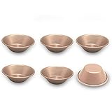 Eiertörtchenform Eierkuchenform Tartelette Förmchen Mini Törtchen Formen Muffinförmchen Puddding Törtchen Klein Vorspeisen Teller Snack und Dip Schalen Runde Sojasauce Dish Dip-Schälchen Set von 6-8cm