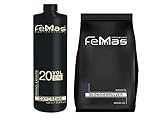 FeMmas Blondierung blaues Blondierpulver 500g Set & Oxycreme 1Liter 6%