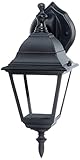 Brilliant Newport Wandleuchte für den Außenbereich 34 x 22 cm in schwarz 44282/06 | Gartenbeleuchtung für LED Leuchtmittel geeignet | Regen- und Spritzwassergeschützte Außenlampe nach IP 23