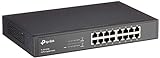 TP-Link TL-SG1016D 16-Port Gigabit-/Netzwerk Switch (Rackmount, 32Gbit/s Switching-Kapazität, geschirmte RJ-45 Ports, Metallgehäuse, IGMP-Snooping, unmanaged, Plug-und-Play) schwarz