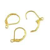 20stk Edelstahl 304 Ohrhaken Ohrstecker Gold Ohrringe Klapp Brisuren Ohrhänger Ohr-Verschluss Klappbügel 16mm