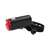 FISCHER Batterie LED Rückleuchte mit Universalhalter, Fahrradrücklicht, Fahrradbeleuchtung, Schwarz