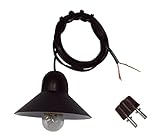 BELI-BECO 321 Hängelampe schwarz für Krippe mit Beleuchtung - Krippenbeleuchtung - Kunststoff - 30 mm - klare Glühlampe E 10 - 3,5 V - 0,2A