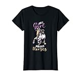 Girl Who Loves Horses | Reitsattel | Pferdeliebhaber T-Shirt