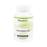 PlusVive - Hyaluronsäure hochdosiert |90 Kapseln | 500 mg Hyaluronsäure pro Kapsel - plus 3 mg Apfel Stammzellen | Laborgeprüft und vegan