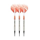 Qsvbeeqj Weiche Dartpfeile, sicher, weich, 3 Stück, 17 g, elektronisches sicheres Dart-Set, weiche Spitze, Eisenfässer, Aluminiumschaft, PET-Flight