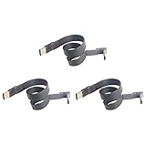 RUANI 3X USB 3.1 Verlängerung Kabel Typ C Bis Typ C 90 Grad Adapter FPC FPV Flach Band Flaches USB C Kabel 3A 10 Gbit/S EMI Abschirmung, 20 cm