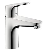 Hansgrohe Waschtischarmatur Focus 100, 31621000, Einhebel-Waschtischmischer mit CoolStart, Zugstangen-Ablaufgarnitur, Keramikmischsystem, Temperaturbegrenzung, Chrom, 09613 3