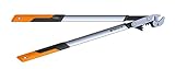 Fiskars PowerGearX Amboss-Getriebeastschere für trockenes und hartes Holz, Antihaftbeschichtet, Gehärteter Präzisionsstahl, Länge: 80 cm, Schwarz/Orange, LX99-L, 1020189, 84.2 x 19.7 x 3.7 cm