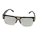 Adorainbow Vintage Party Schwarz Fahren Herren Metall Gerahmt Mode Für Quadratisch Radfahren Trendige Sonnenbrille Klassische Halbe Damen Sonnenbrille Punk Rahmen Outdoor Damen Brille