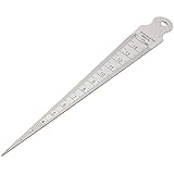 ANCLLO Taper Gauge Tiefe Lineal Taper Feeler Gage Edelstahl Loch Gauge Lochlehre Loch Inspektion Messwerkzeug für Messung Gap Breite, Dicke, Metrisch Größen, Edelstahl hergestellt (0-15mm)