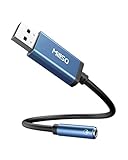 MillSO USB Soundkarte Extern USB Klinke Adapter USB auf 3.5 mm TRRS Buchse (Audio und Mikrofon), USB Audio Adapter für Headset, Kopfhörer, Lautsprecher PS4, PS5-28 cm