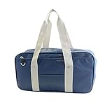 Japanische Studenten-Aufbewahrungstasche Sekundärhandtasche Anime-Peripherie-Umhängetasche mit hoher Kapazität Lederboden Für Taschen Häkeln (Blue, One Size)