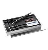 LAMY 1215603 joy black Set 899 – Schönschreibfüller-Set in der Farbe Schwarz mit drei austauschbaren Federeinheiten, Tintenpatronen und Metall-Geschenkbox – Federspitzen 1,1, 1,5 & 1,9 mm