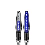 Blinker Motorrad 2pcs Universal Motorcycle Drehen signal Motorrad Blinker (Color : Blue)