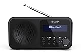 SHARP DRP420 Portables Digitalradio (DAB/DAB+/FM mit RDS, USB, Bluetooth 5.0, 3,5mm Klinke Wecker-Funktionen, Batteriebetrieb), schwarz