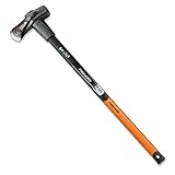 Fiskars Spalthammer (geschmiedet), 2 in 1: Axt und Hammer, Gewicht: 3,68 kg, Gehärtete Stahl-Klinge/Glasfaserverstärkter Kunststoff-Griff, Schwarz/Orange, X37, 1001704