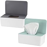 2 Stück Feuchttücher Boxen, Toilettenpapier Box, Taschentuchspender, Serviettenbox mit Deckel, Taschentuchhalter, Feuchttuchbox Aufbewahrungsbox für Zuhause, Büro