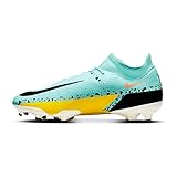 Nike Unisex Phantom GT2 Academy Dynamic Fit MG Sneaker, Glacier Ice/Black-Yellow Strike, 45 EU