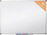 MOB Profi-Whiteboard Magnettafel - 110x80cm - emailliert, Alurahmen, magnetisch - für Büro, Gewerbe und Privat