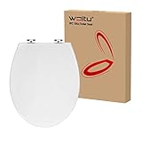 WOLTU WS2586 WC Sitz Toilettensitz mit Absenkautomatik, Toilettendeckel aus Kunststoff, Fast Fix(Schnellbefestigung), Softclose Scharnier, Antibakteriell