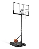 Tragbarer Basketballkorb Transportable Basketballständer mit Rädern Basketballanlage Höhenverstellbar 228-304cm für Indoor Outdoor Sport