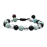 GADXE Armband Für Damen Edelstahl Buntes Perlenarmband, Natursteinarmband, süßes Geschenk, Kristallarmband Freunde, Schwestern und Mädchen. Lassen Sie das Armband (B, One Size)