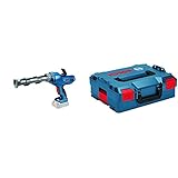 Bosch Professional 18V System Akku Kartuschenpresse GCG 18V-310 & Koffersystem L-BOXX 136 (Ladevolumen: 14,7 Liter, max. Belastung: 25 kg, Gewicht: 1,9 kg, Material: ABS Plastik, PA6 Kunststoff)