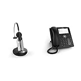 Snom A170 DECT-Headset (HD-Audioqualität, Rauschunterdrückung, 3 Tragevarianten, DECT mit Reichweite bis zu 50 m) & D785 IP Telefon, SIP Tischtelefon Farbe + SmartScreen, 12 SIP-Identitäten, Schwarz