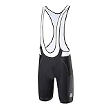 Santic Trägerhose Fahrrad Herren Fahrradhose Kurz mit Sitzpolster Radhose Herren Kurz Gepolstert Radlerhose Kurz Radshorts mit Polster Grau EU XXL