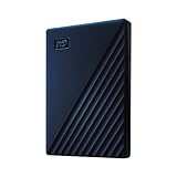 WD My Passport for Mac externe Festplatte 4 TB (mobiler Speicher, USB-C-fähig, herunterladbare Software, Passwortschutz, Mac kompatibel, einfach einzusetzen) mitternachtsblau