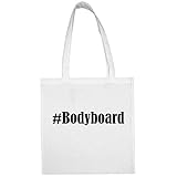 Tasche #Bodyboard Größe 38x42 Farbe Weiss Druck Schwarz