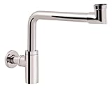 Sanitop-Wingenroth Design Siphon unterfahrbar für Waschtische in chrom | Raumsparender Röhrensiphon in 1 1/4 AG x 32 mm | Geruchsverschluss für Waschbecken | aus verchromten Metall | 22307 2