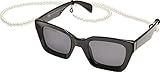 Urban Classics Unisex Sunglasses Poros with Chain Sonnenbrille, Black/Black, one Size