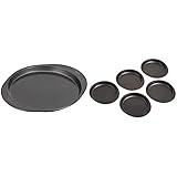 Wilton Easy Layers! Backformen-Set für Runde Schichtkuchen, 20,3 cm, 4-Teilig & 2105-0112 Cake Pan Easy Layers, Backform, Stahl, 15,2 cm, anthrazit, 5 Einheiten