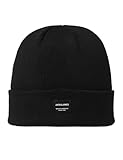 JACK & JONES Herren Strickmütze JJDNA Beanie NOOS 12092815, Einfarbig, Gr. One Size, Schwarz (Black)