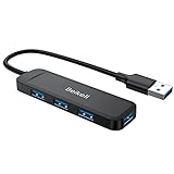 Beikell USB Hub, 4 Port Ultra Slim USB 3.0 Hub Datenhub Extra Leicht Super Speed für MacBook, MacBook Air/Pro/Mini, PS4, Surface Pro, Huawei MateBook, USB Flash Drives usw.