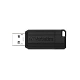 Verbatim PinStripe USB-Stick 32GB, USB 2.0, USB Speicherstick, für Laptop Notebook Ultrabook TV Autoradio, USB 2.0 Stick, Datenstick mit Schiebemechanismus, Schwarz