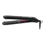 Rowenta x Karl Lagerfeld SF161L Easyliss Haarglätter | Ein-Knopf-Bedienung | Keramik-Turmalin-Beschichtung | bewegliches Platten-System | Straight & Curl-Funktion | konstante 200°C | Schwarz/Rot