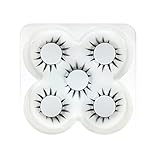 Demasiado 5 Paar Wimpern Weiche Gefälschte Echthaarwimpern Natürliche Lange Kreuzwimpern Party Makeup Winged Eye Lashes Makeup Beauty (Color : 5 pairs04)