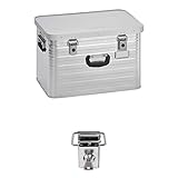 Enders Alubox 63 Liter + Schloss Set, hochwertig verarbeitet mit Moosgummidichtung, Alukiste verwendbar als Transportbox, Lagerbox - Alukoffer Lagerkisten Metallkiste Metallbox Aluboxen Alukisten