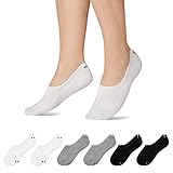 Snocks Sneaker Socken (6x Paar) Füßlinge Damen und Kinder Schwarz/Weiß/Grau Größe 35-38 Sneaker Socken Damen Füßlinge Damen Sneaker Socken Sneakersocken Ballerina Socken Damen