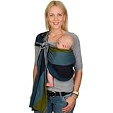 Hoppediz Ring-Sling Tragetuch Baby - Hüfttrage - Bauchtrage - für Neugeborene ab Geburt - 100 % schadstoffgeprüfte Baumwolle - bebilderte Trageanleitung, Aberdeen