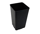 Profi Pflanztopf - UDOPEA Anzuchttöpfe, robust, stoßfest, 100% recycelbar - Blumentopf eckig, Gärtnertöpfe, Rosentopf (10 Stück, 10x10x17cm)