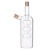 Secret De Gourmet Öl & Essig Spender | Ölflasche mit Ausgießer | Flaschen zum Befüllen | Essig Öl Set | Glas Aufbewahrung | 2in1 | Essigspender | Ölspender | Glasflasche Spenderflasche | Olivenöl