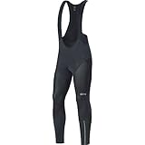 GORE Wear Winddichte Herren Fahrrad-Trägerhose, Mit Sitzpolster, C7 Partial GORE WINDSTOPPER Pro Bib Tights+, XXL, Schwarz, 100271