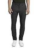 TOM TAILOR Herren Gemusterte Travis Slim Chinohose mit Struktur 1021165, 24542 - Black White Structure, 34W / 34L